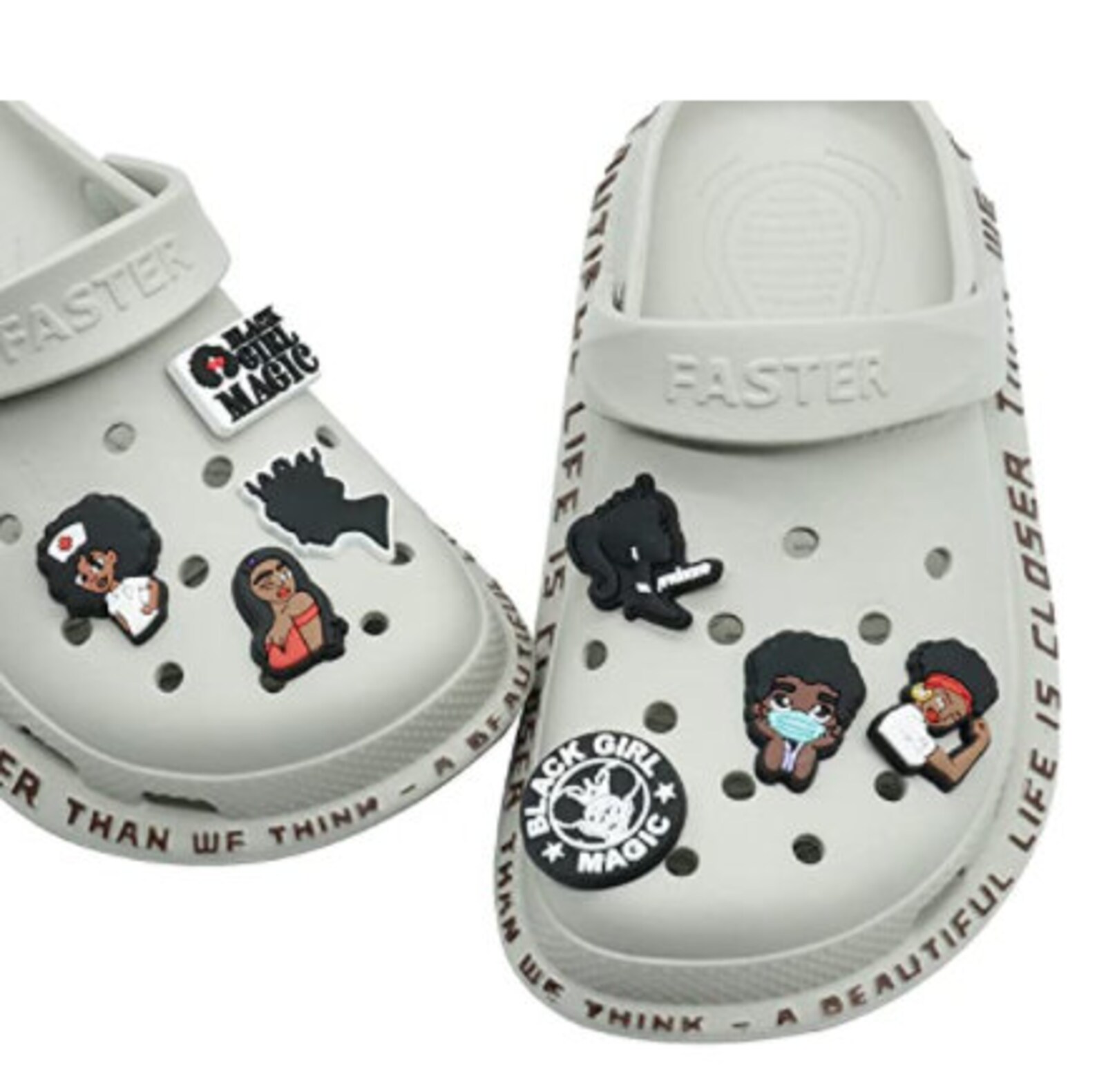 Black Girl Magic Croc Shoe Charms Fashion PVC Croc Charms | Etsy