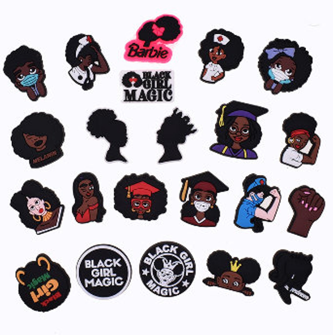 Black Girl Magic Croc Shoe Charms Fashion PVC Croc Charms Etsy