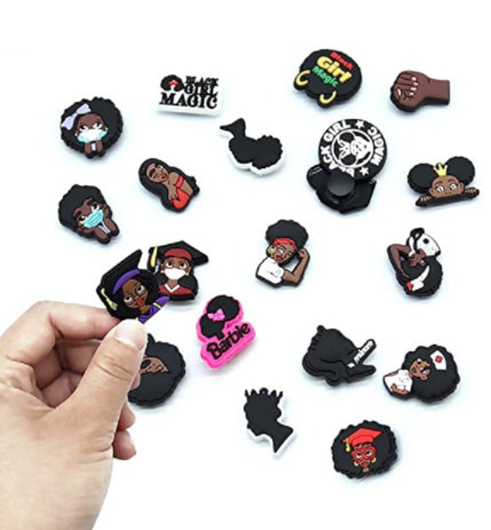 Black Girl Magic Croc Shoe Charms Fashion PVC Croc Charms Etsy