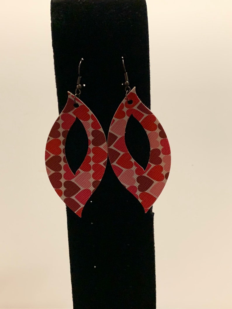Faux Leather Valentine\u2019s Day Earrings!