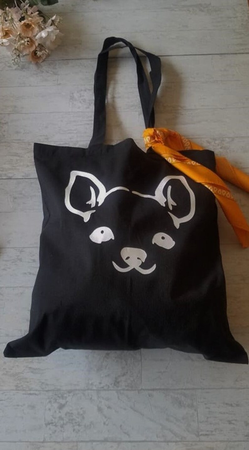Dog Gifts Canvas Bag Dog Lover Bag Dog Lover Tote Book Bag Reusable Shopping Bag