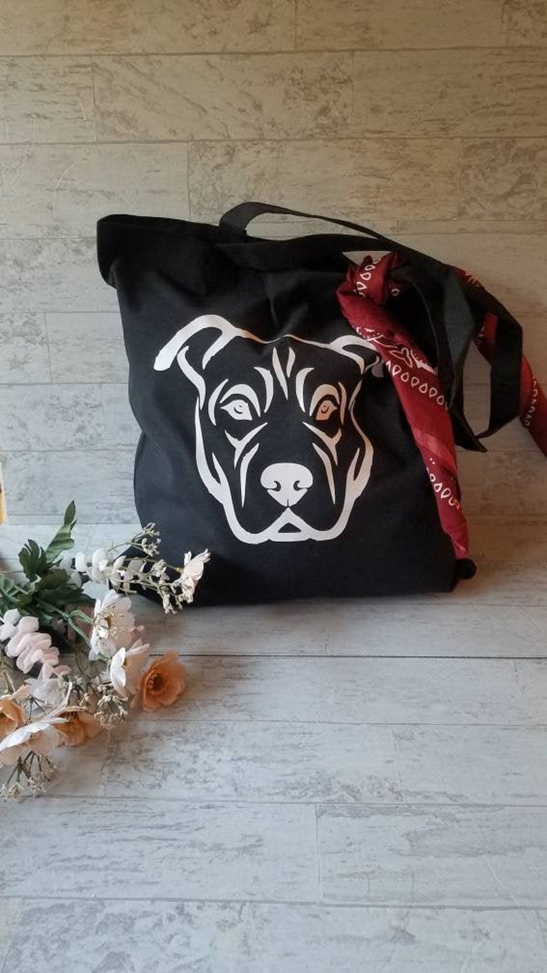 Dog Gifts Canvas Bag Dog Lover Bag Dog Lover Tote Book Bag Reusable Shopping Bag