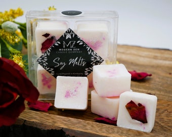 Scented Wax Cubes, Soy Wax Melt, Wax Tarts, Beautiful Decorated Wax Melts, All Natural Candle Melts, Handcrafted Gift, Small Gift