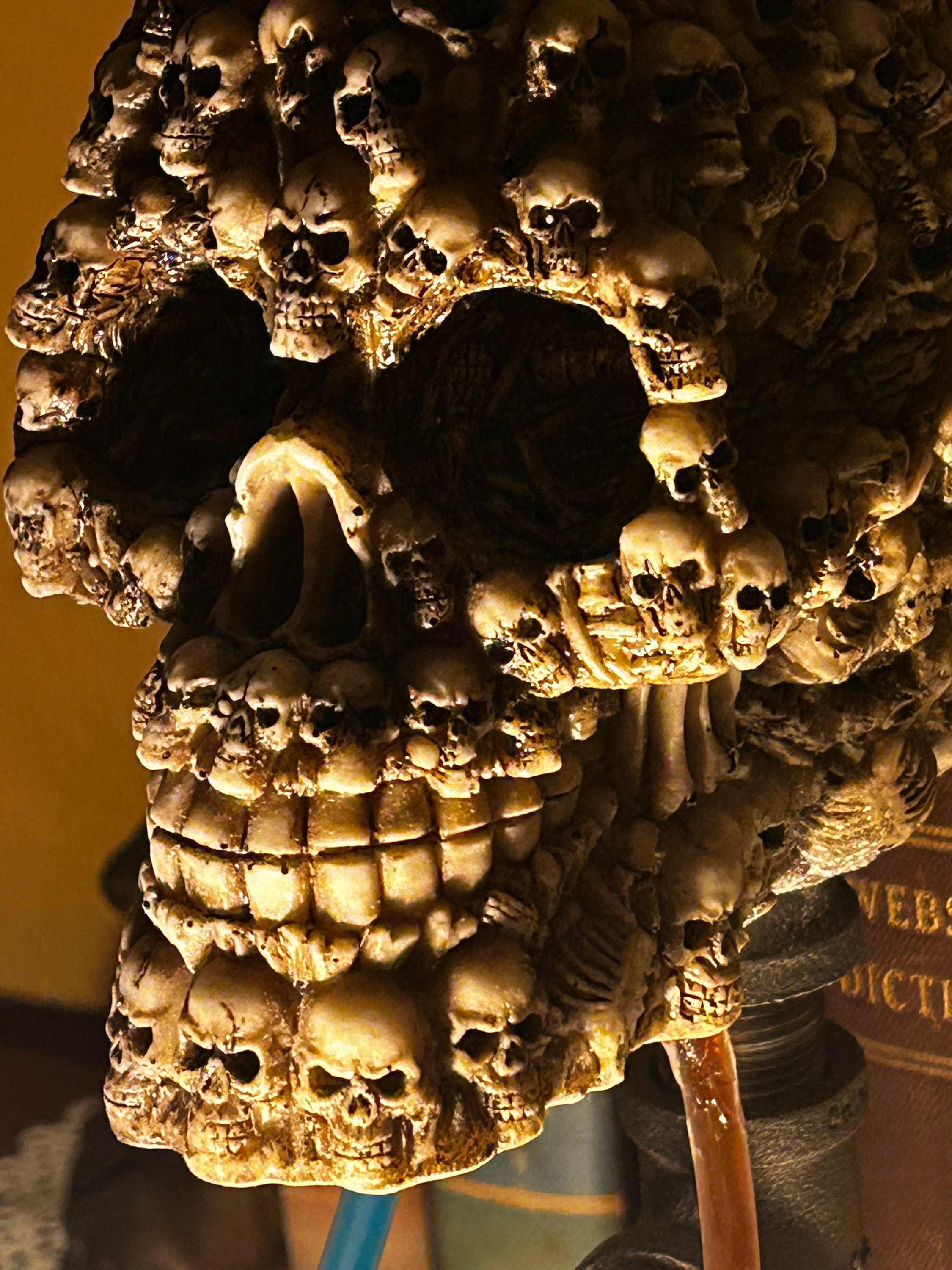 Boneyard Halloween Skull Lamp