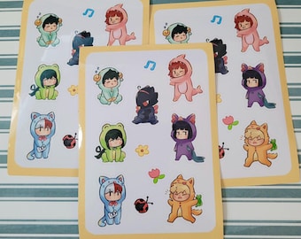 Kindergarten Class 1-A - BNHA - Kiss Cut Sticker Sheet