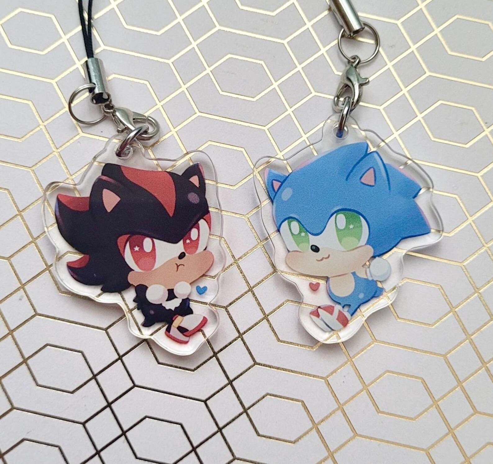 Shadow Ball Keychain Sonic, Shadow - Mini Keychain Acrylic Charm - Etsy