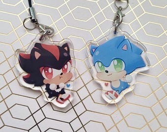 Sonic, Shadow - Mini Keychain Acrylic Charm