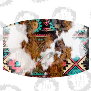 Western Face Mask Template | Aztec and Western Mask Template