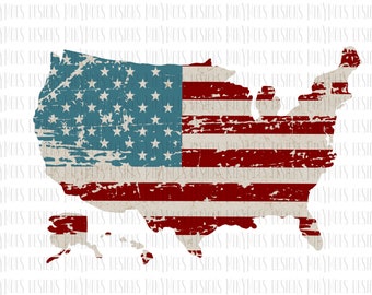 Distressed USA PNG | American PNG | 4th of July Designs