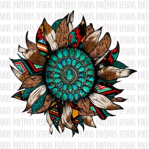 Western Sunflower | Western Mom PNG | Western Sublimation Design