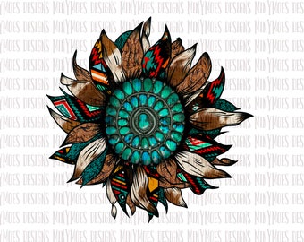 Western Sunflower | Western Mom PNG | Western Sublimation Design