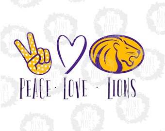 Peace Love Lions PNG, University North Alabama