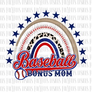 Baseball Bonus Mom PNG