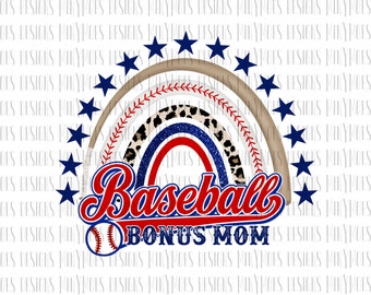 Baseball Bonus Mom PNG