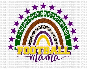 Football Mama  PNG | Purple and Gold School Colors