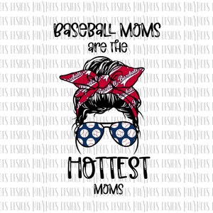 Baseball Mom PNG | Baseball PNG | messy Bun PNG