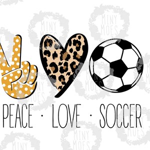 Peace Love Soccer PNG