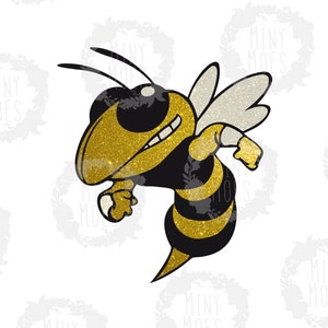 Glitter Yellow Jacket PNG, Wasp PNG