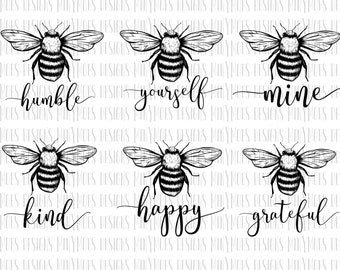 Bee Kind Digital PNG, JPEG, SVG | Bee Bundle