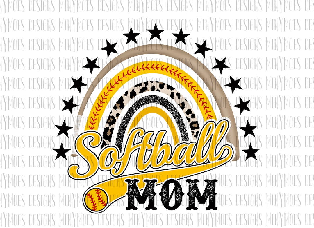 Softball Mom PNG | Rainbow PNG | Softball Sublimation Design - Etsy