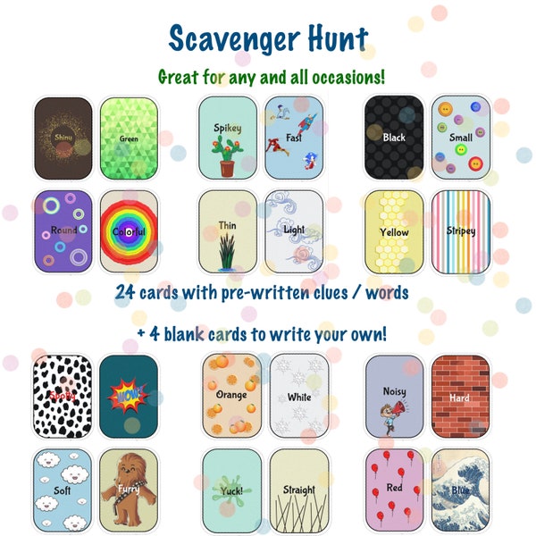 Scavenger Hunt | Family Games | Indoors | Outdoors | PRINTABLE | Treasure Hunt | Great for Holidays | Adaptable, Open-ended Play | DIGITAL