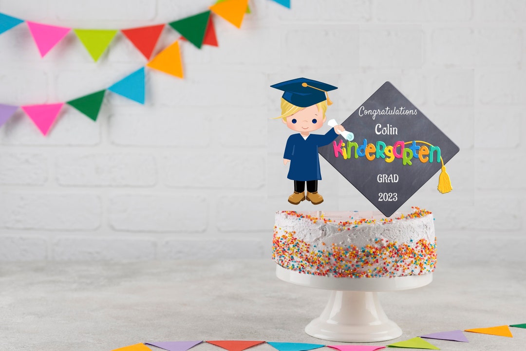 Graduation Cake Topper Preschool Kindergarten Any Grade - Etsy