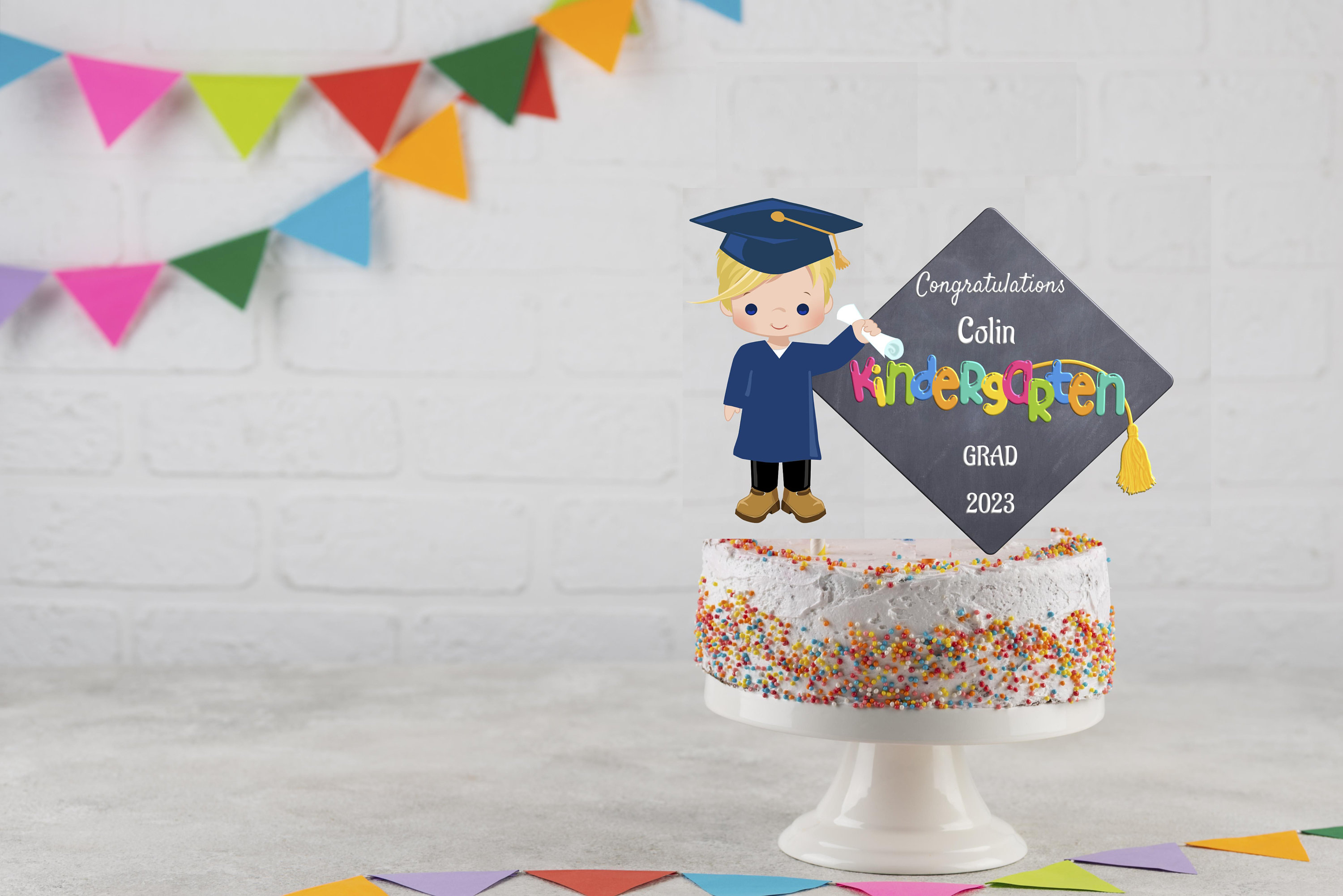 Graduation Cake Topper Preschool Kindergarten Any Grade - Etsy