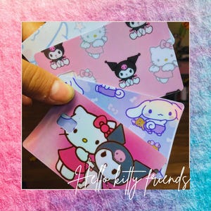 Hello Kitty und Freunde Debitkarten Thema | ec Karten Hülle/ Skins |  Rainbow Halografisch und Wasserfest von Halo Planner Shop
