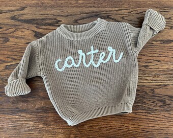 Name or Saying Child Embroidered Sweater