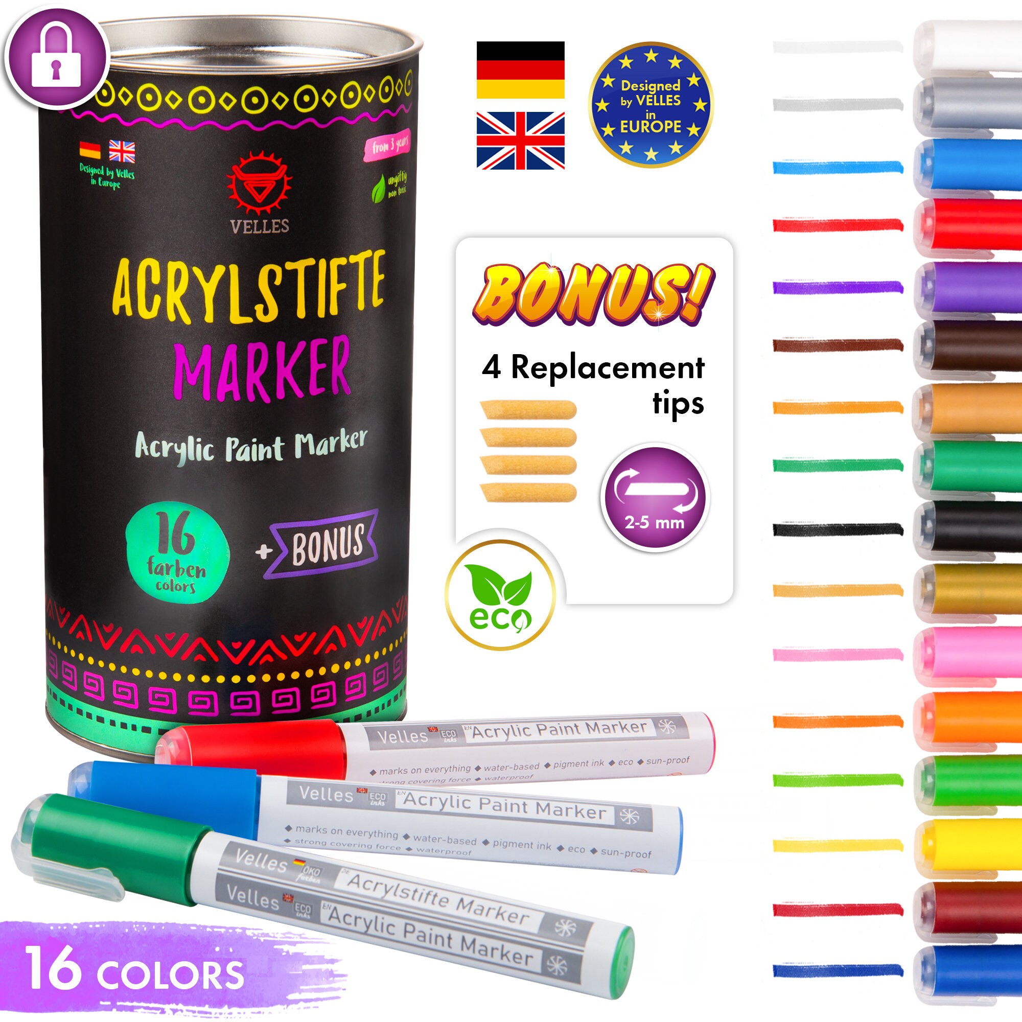 Acrylic Paint Markers- Neon