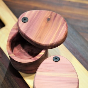 Salt cellar, salt pig cedar wood