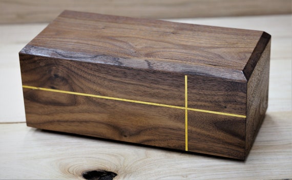Human urn, pet urn, rustic walnut