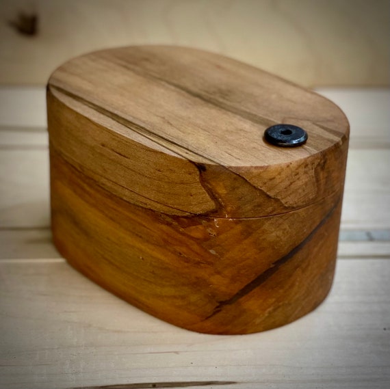 Salt cellar, salt pig, spalted ambrosia maple