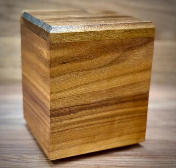 Medium pet urn, rustic walnut