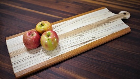 Cheese board, spalted hackberry and mahogony