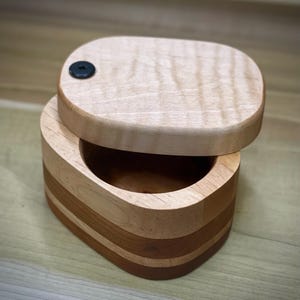 Salt cellar, salt pig, ambrosia maple and cherry