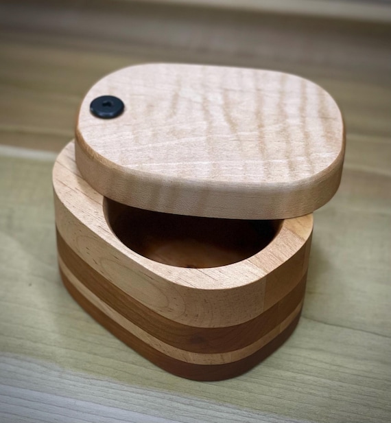 Salt cellar, salt pig, ambrosia maple and cherry