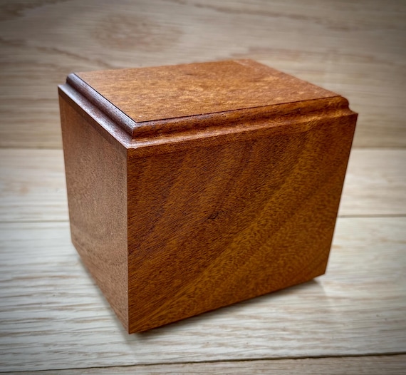 African Mahogany pet urn, medium