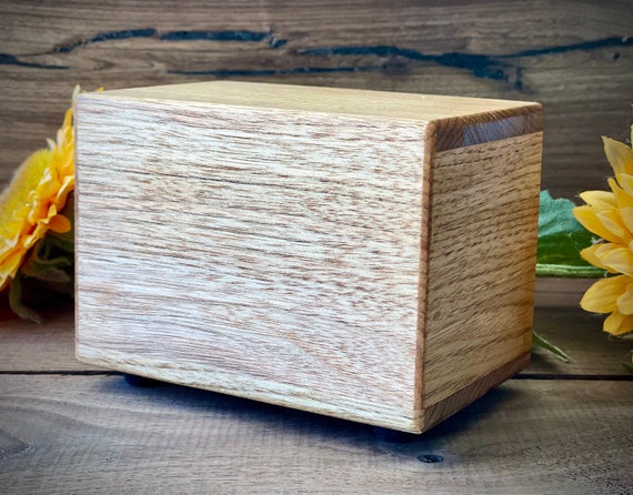 Wooden pet urn, butternut wood extra small