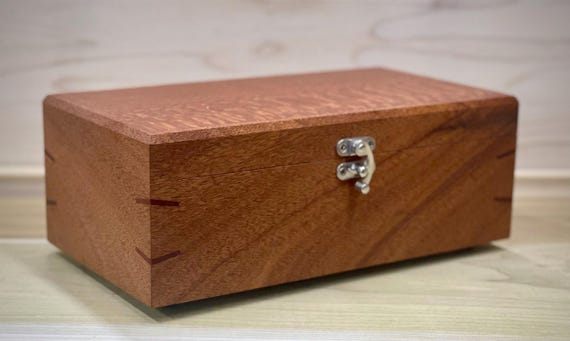 Keepsake box, cherry and leopard wood