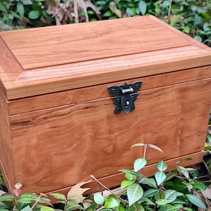 Cherry wood human urn  for ashes, cremation urn