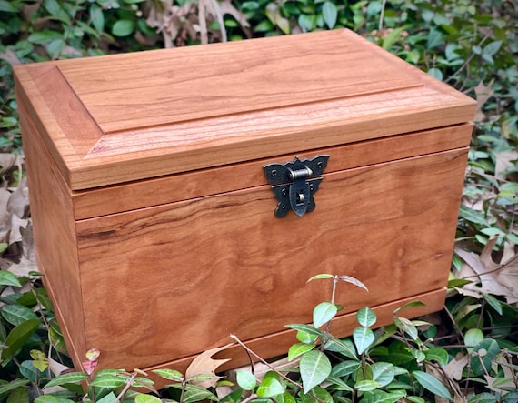 Cherry wood human urn  for ashes, cremation urn