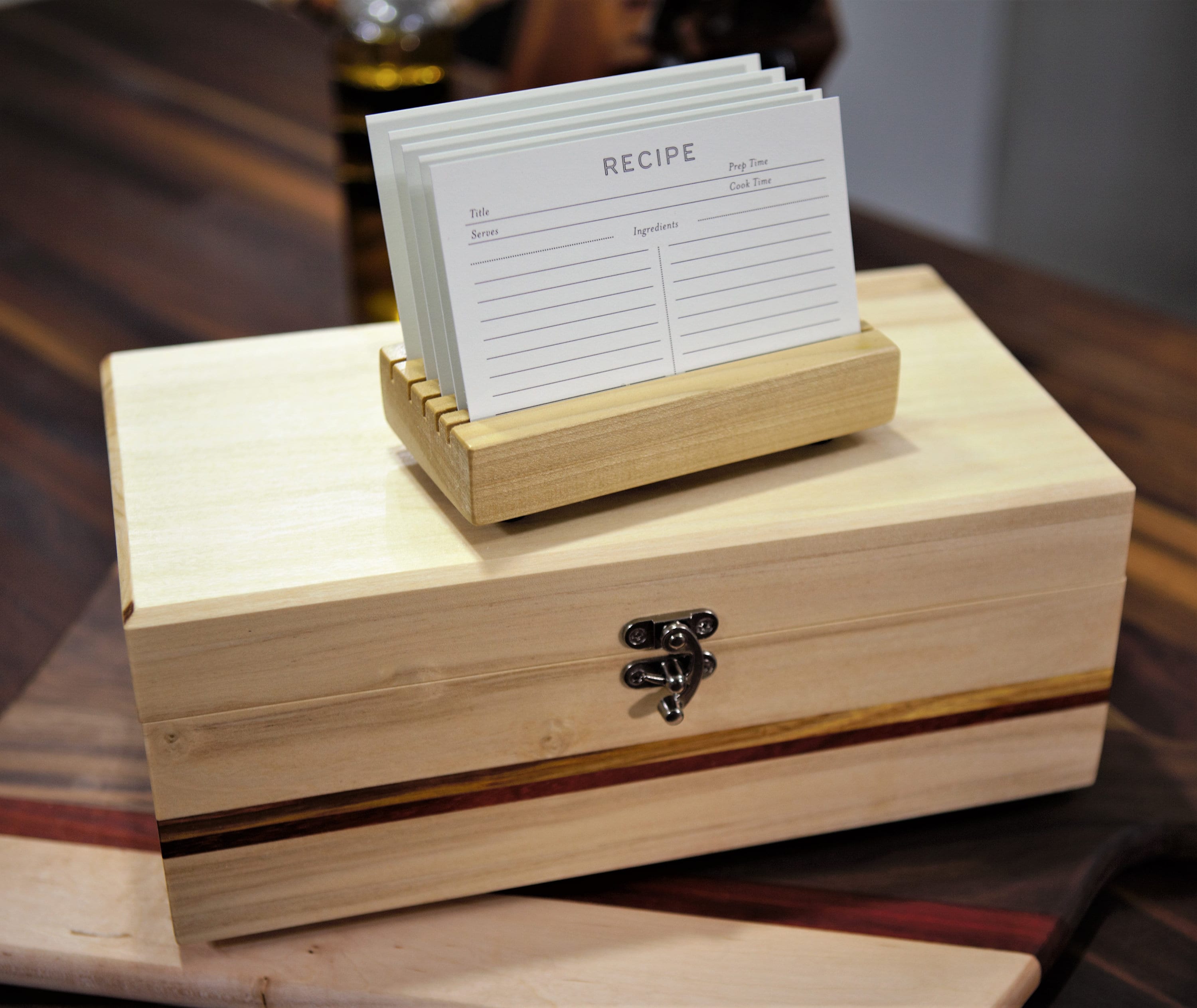 Personalized double recipe card box for 3x5 recipe cards Etsy