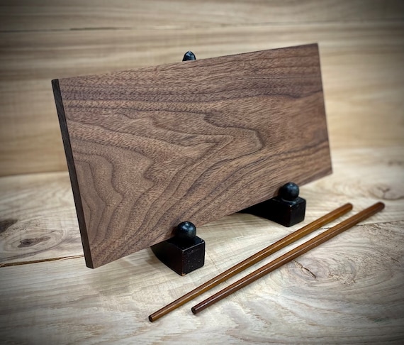 Sushi tray, sushi board with chopsticks, walnut and cherry