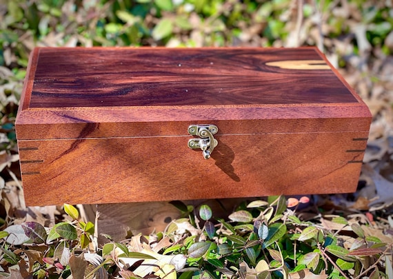 Keepsake box, memory box, mahogany and Bolivian rosewood