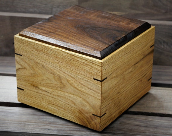 Human urn, butter nut and walnut