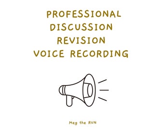 Vet Nurse Professional Discussion Revision Voice Recording