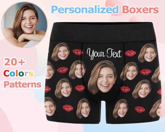 Personalize Face Men Underwear, Custom Face Boxers Briefs, Gifts for  Husband/boyfriend, Anniversary/valentine's Day Gift, Boxers With Text -   Canada