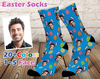 Custom Easter Socks: Personalized Face Photo Socks
