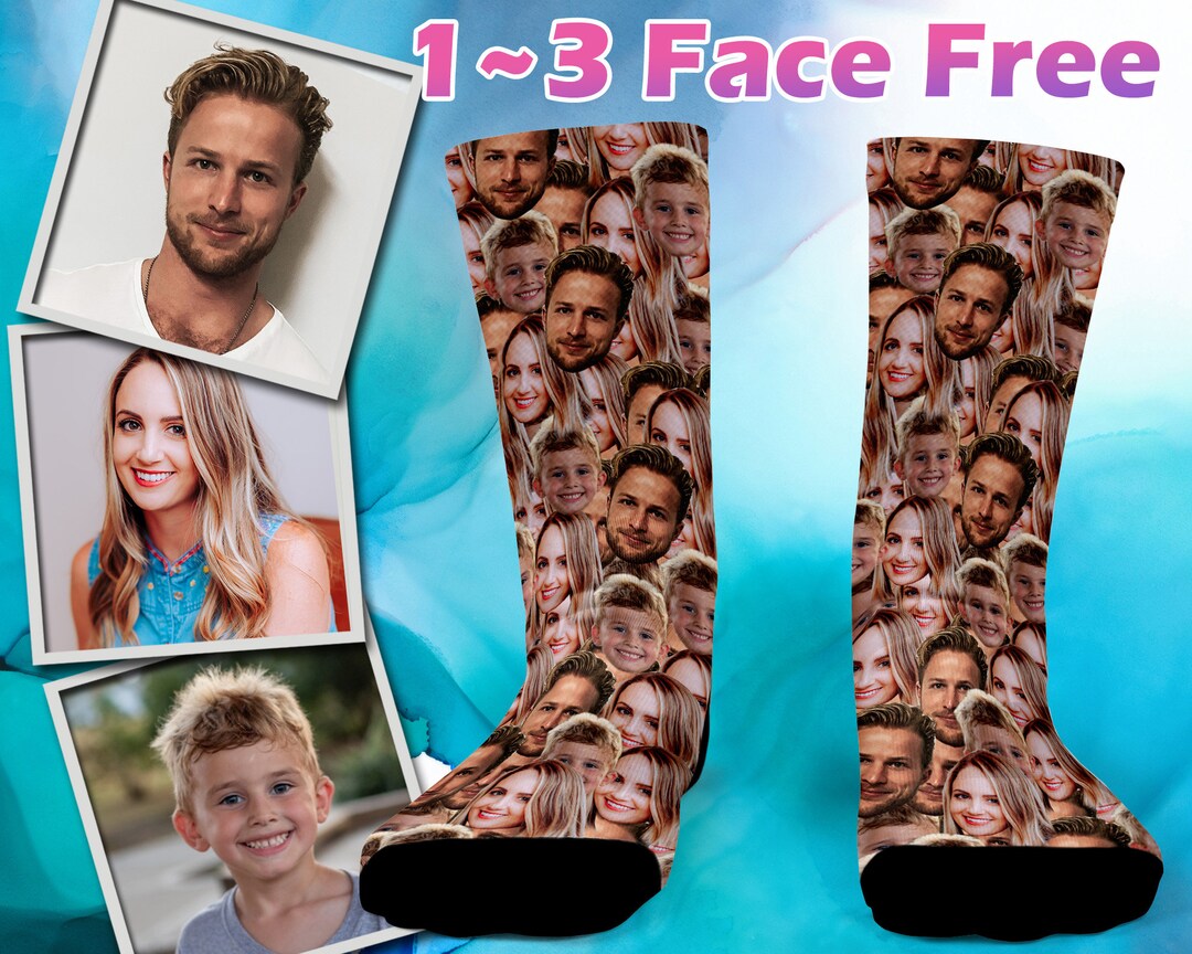 Creazy Face Socks, Custom Face Socks, Your Face on Socks, Mother's Day